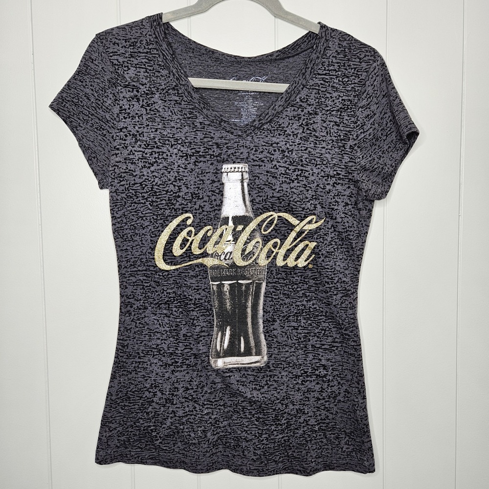 Coca-Cola T-Shirt Black/Gray‎ Junior Large (11/13)